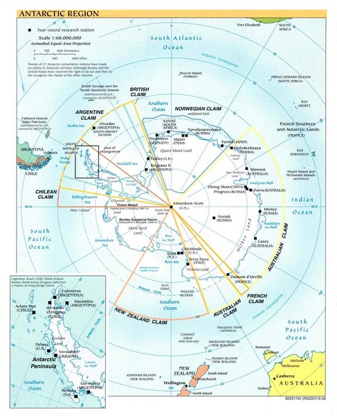 Antarctic Region Map