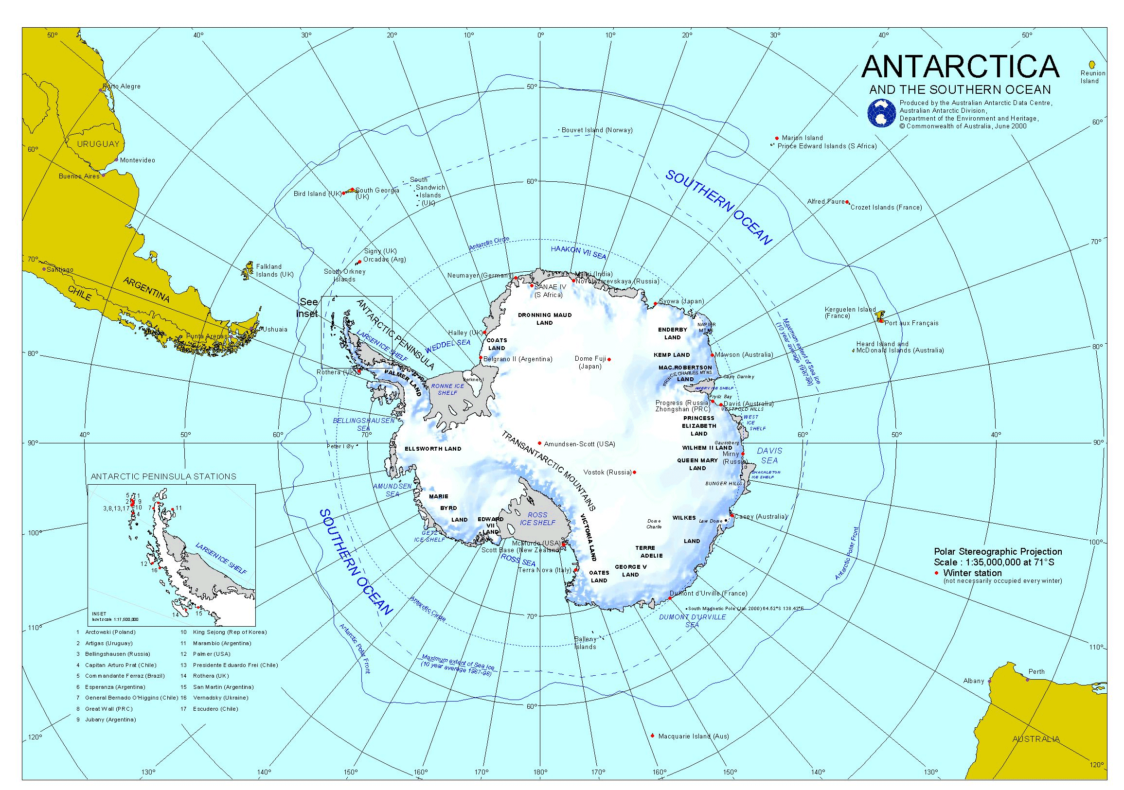 Antarctica Map 