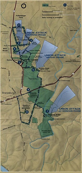 Antietam National Battelfield Map