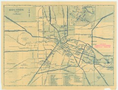 Antique map of Houston from 1935