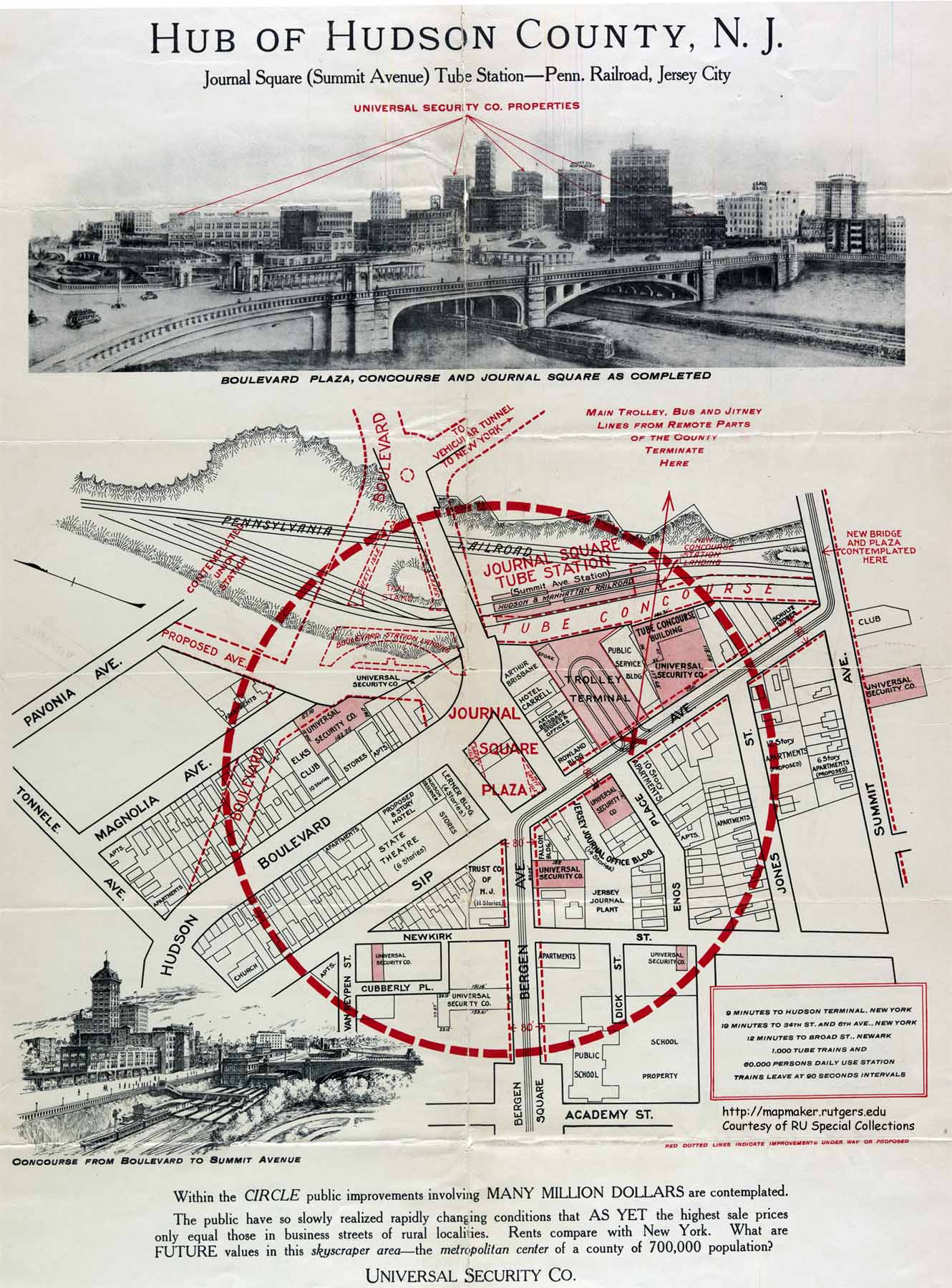 Antique map of Jersey City from 1925 jersey city new jersey • mappery