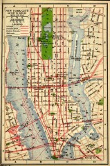Antique map of Manhattan from 1916