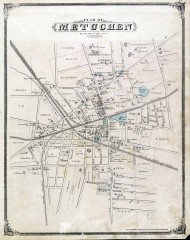 Antique map of Metuchen from 1876