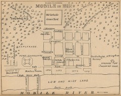 Antique map of Mobile from 1815