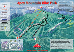 Apex Mountain Resort Biking Ski Trail Map