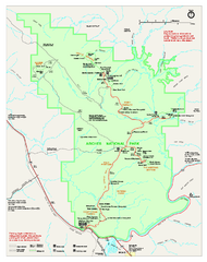 Arches National Park Official map