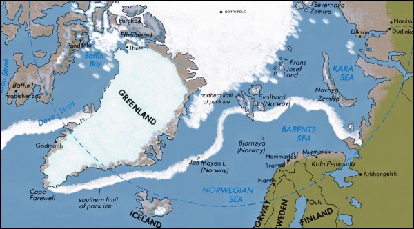 Arctic Ocean Map