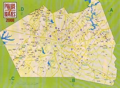Area Codes Near Raleigh, North Carolina Map