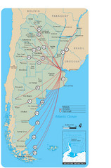 Argentina Flight Map