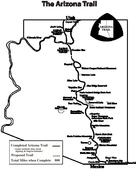 Arizona Trail Progress Map