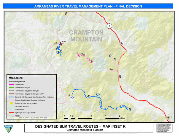 Arkansas River Near Fremont County, Colorado Map