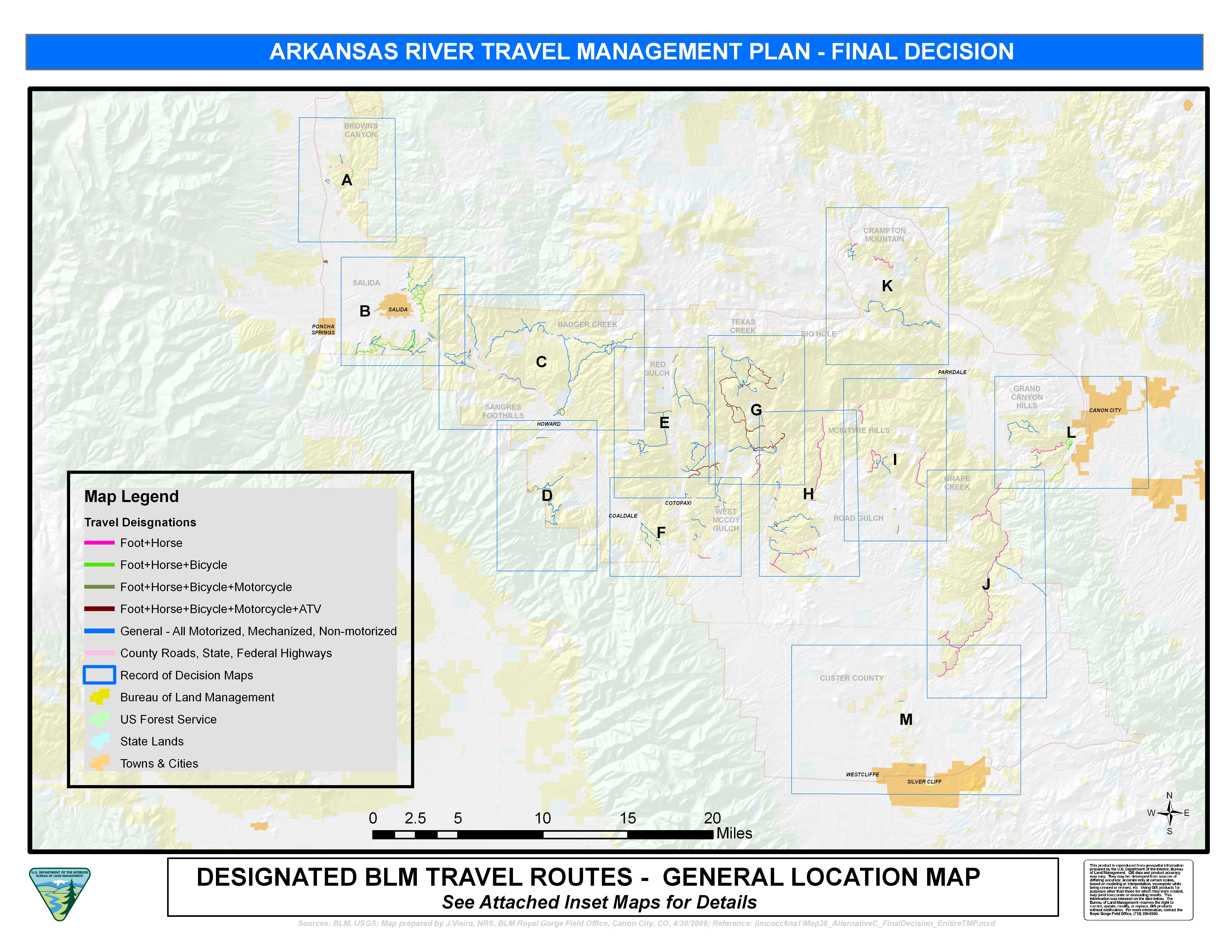 Arkansas River Planning and Zoning Map Royal Canon City CO