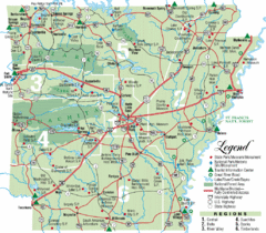 Arkansas State Park Map