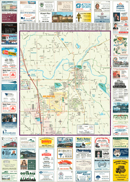 Arlington tourist map - arlington washington • mappery