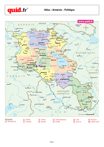 Armenia Regional Map