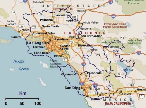 Armenia Overlaid Over Southern California Map Mappery