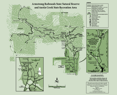 Armstrong Redwoods State Natural Reserve Map and Austin Creek State Recreation Area Map