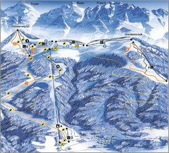 Arnoldstein—Dreiländereck Ski Trail Map