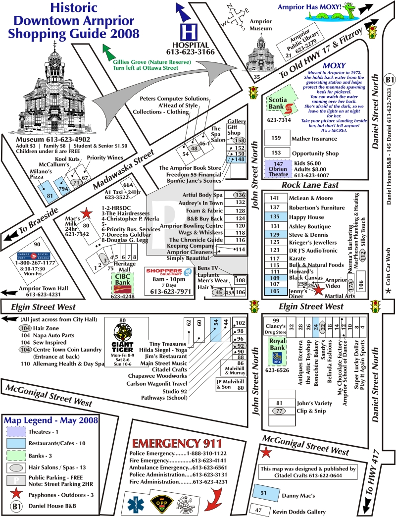 Arnprior Downtown Map Arnprior Ontario • mappery