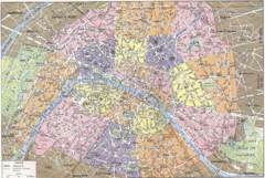 Arrondissements de Paris Map