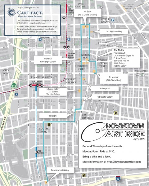 Artride Bicycle Map of Museums and Galleries