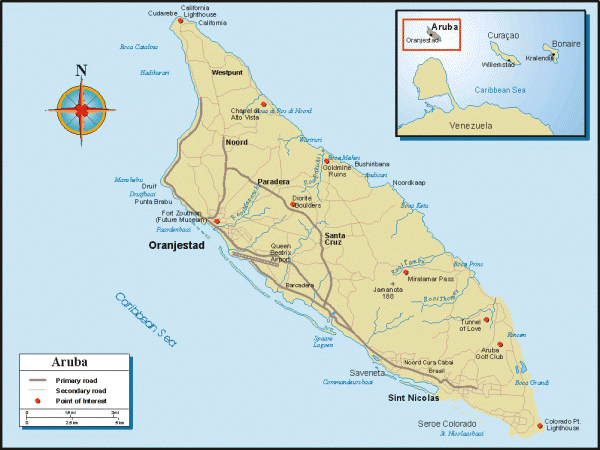 Aruba map