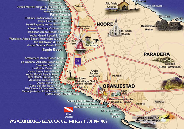 Aruba resort Map