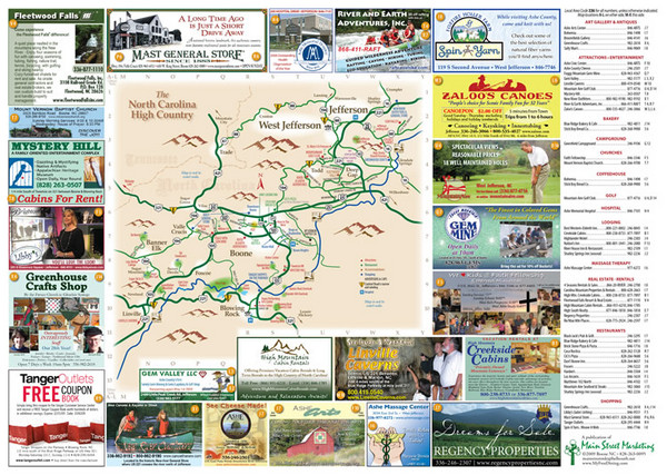 Ashe County Attractions Map