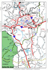 Asheville, NC Tourist Map