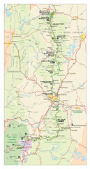 Asheville, North Carolina Parkway Map