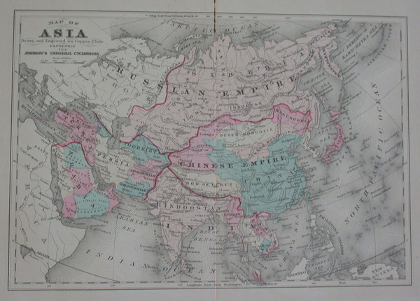 Asia in the 1890s Map