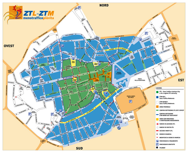 Asti Traffic Zone Map