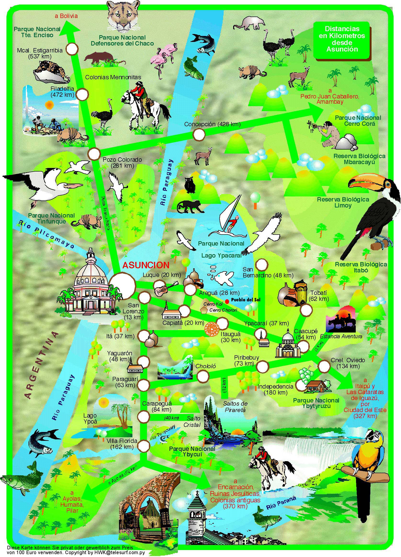 Asuncion Tourist Map - Asuncion • mappery