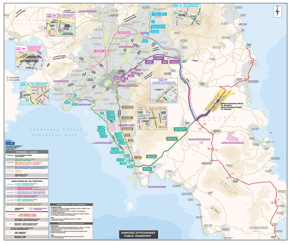 Athens Bus Service Map (Greek)