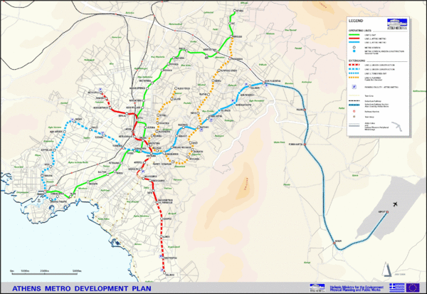 Athens Metro Development Plan Map