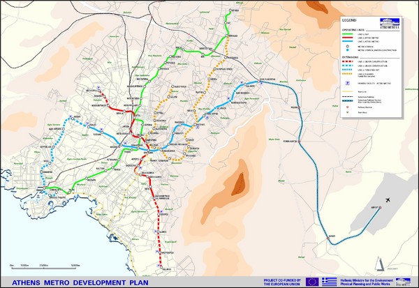 Athens Metro Map