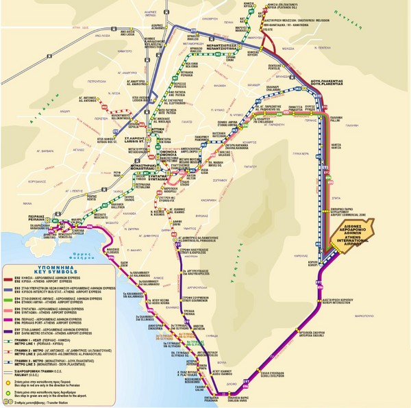 Athens Transportation Map