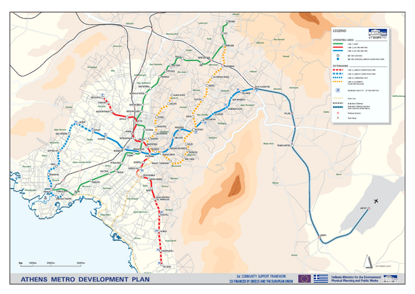 Athens metro map