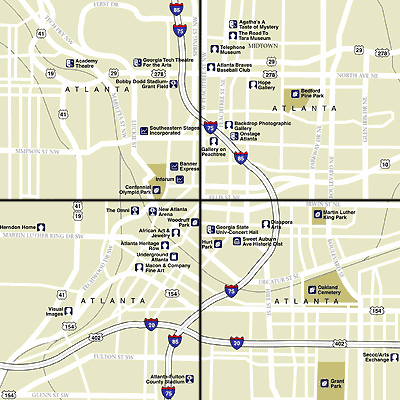 Atlanta, Georgia City Map