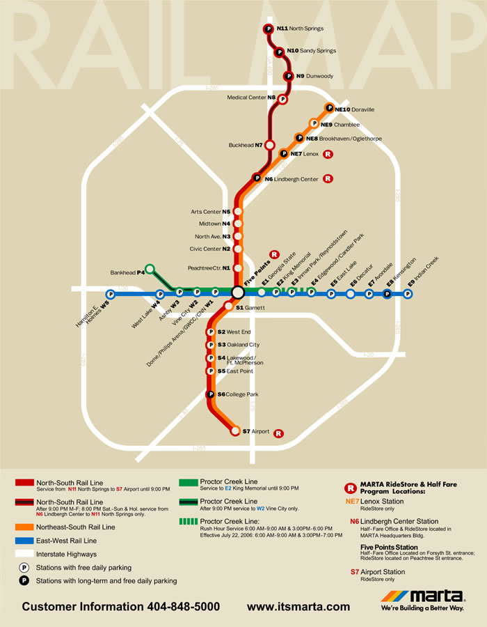 Atlanta Airport Marta Train Map 