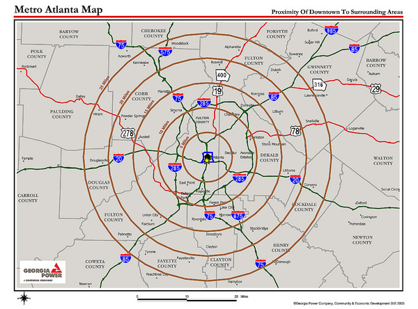 Atlanta Metro Proximity Ring Map