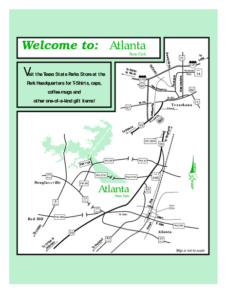 Atlanta, Texas State Park Map