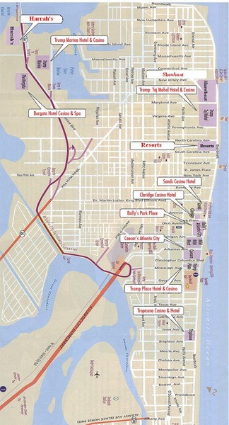 Atlantic City Tourist Map