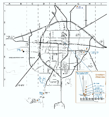 Attractions in Abilene, Texas Map