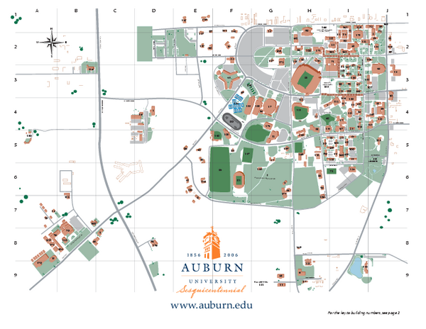 Auburn University Location Map Auburn University Map - Auburn Alabama • Mappery