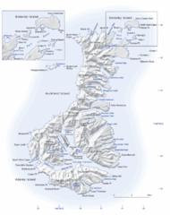 Auckland Island Map Auckland Island Map