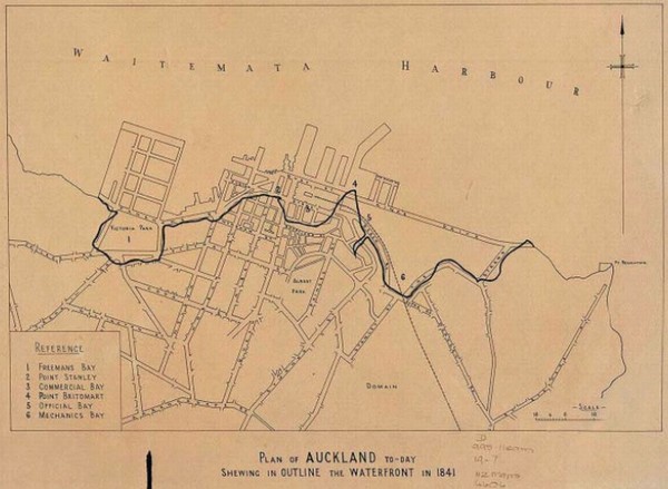 Auckland's Waterfront - Pre-1930 Map