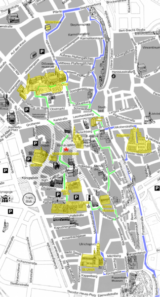Augsburg Tourist Map