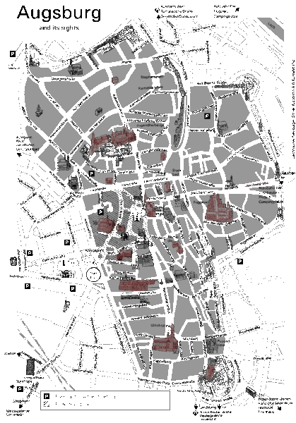 Augsburg Tourist Map
