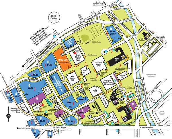 metropolitan state university of denver map Auraria Campus Map Auraria Denver Co Mappery metropolitan state university of denver map